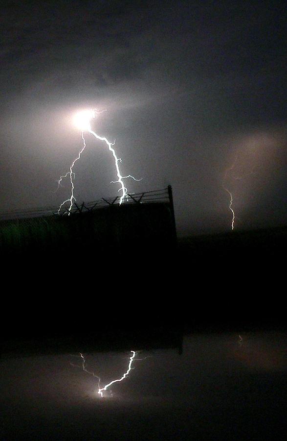 Lightning Strike Photograph by Jeff Lowe