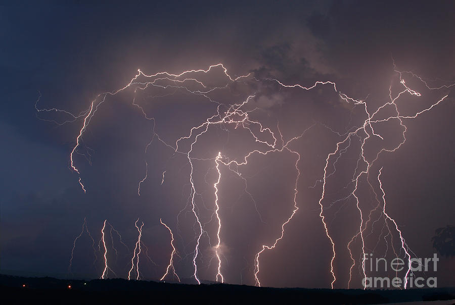 Lightning Strike Photograph by Ted Kinsman
