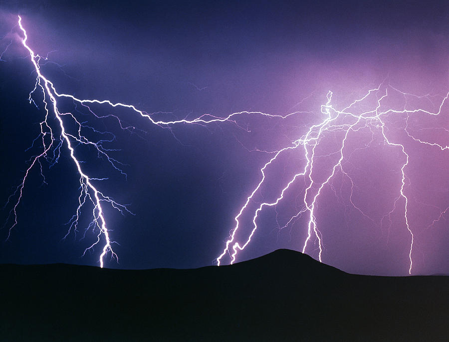 Lightning Strikes At Night, New Mexico, Usa Photograph by Keith Kent Fine Art America