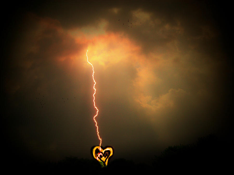 Lightning Strikes The Heart Photograph by Trish Tritz
