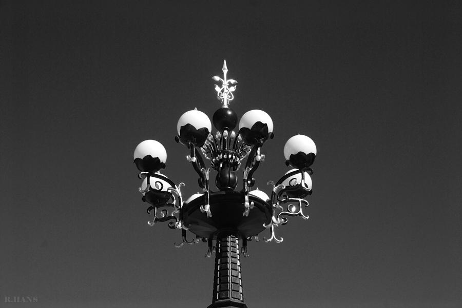 Central Park Photograph - LIGHTS in the SKY in BLACK AND WHITE by Rob Hans