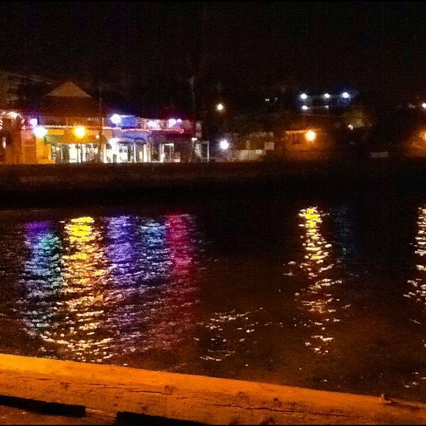 Boat Photograph - #lights #water #pretty #boat #kona by Grace Murray