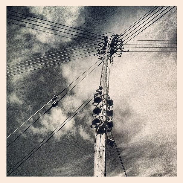 Black And White Photograph - Lightwires 2 by Tom Crask