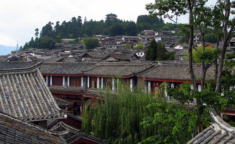 Lijiang Rooftops Photograph by Carla Parris