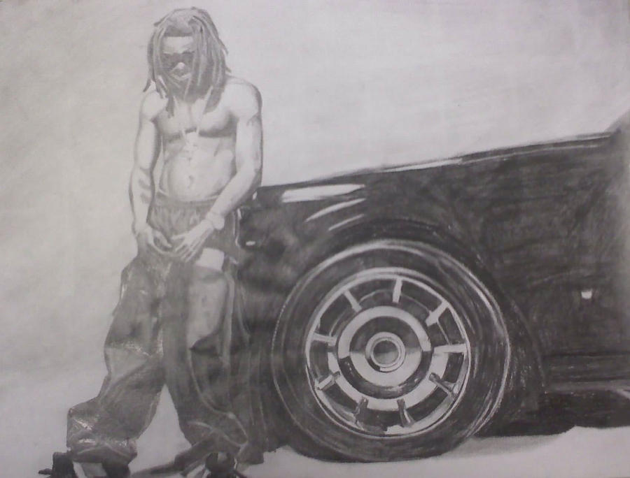 Lil Wayne Drawing - Lil Wayne - Carter II by Michael Bennett