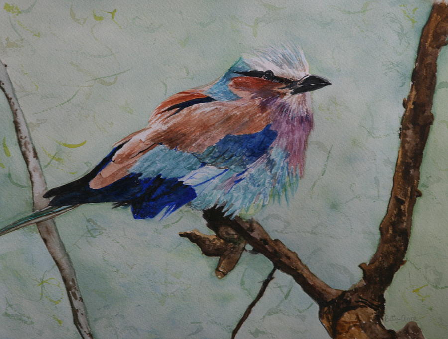 Lilac Breasted Roller Painting by Betty-Anne McDonald