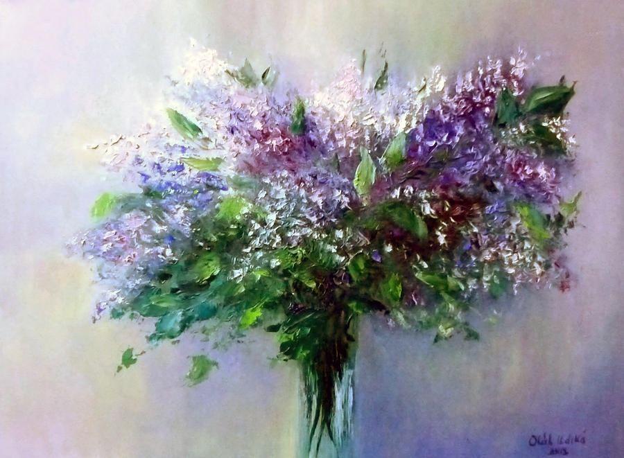 Lilac Painting by Ildiko Olah - Fine Art America