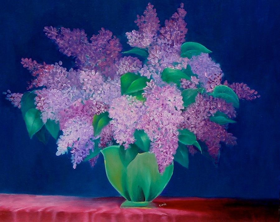 Lilac Painting by Karin Eisermann