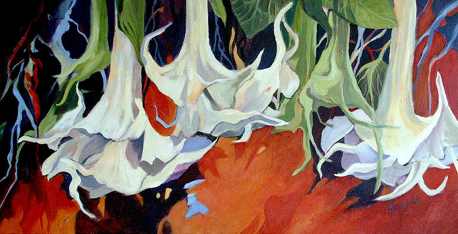 Lilies In Splendor Painting by Rae Andrews