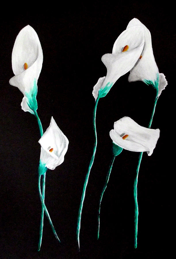 Lily Painting - Lilies by Sandy Wager