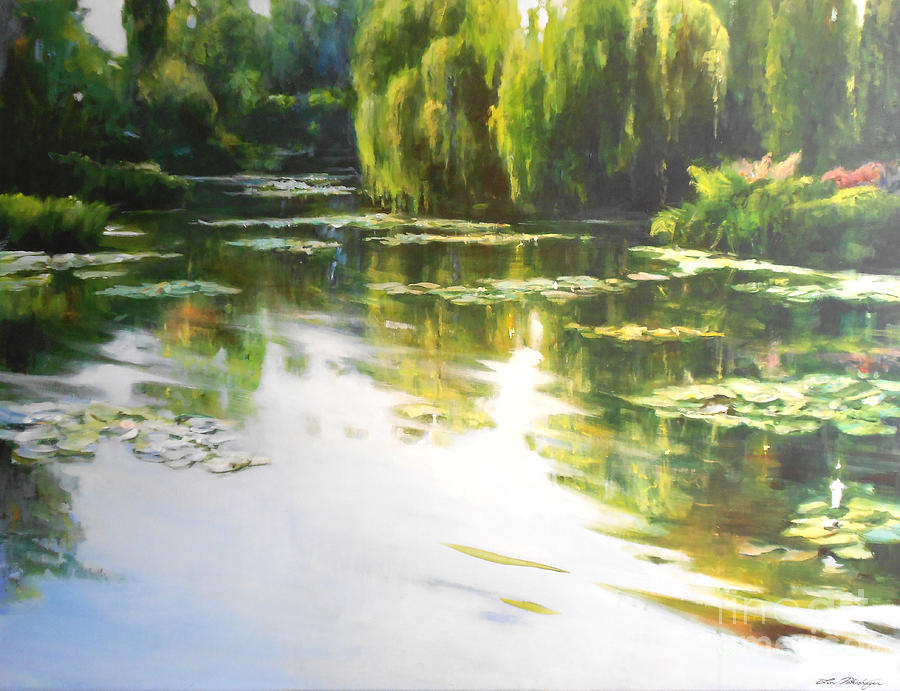 Lily lake Painting by Lin Petershagen