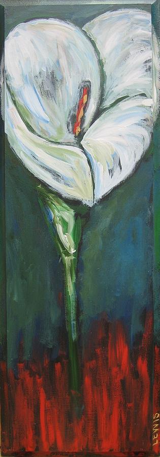 Lily 2 Painting by Ellen Lewis