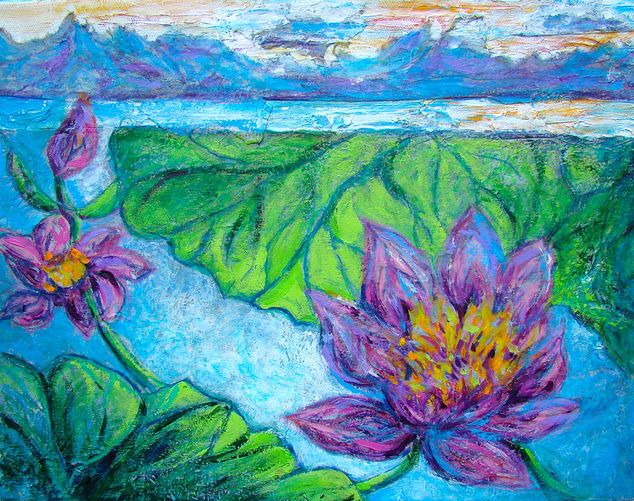 Lily Fantasy Painting by Myra Evans