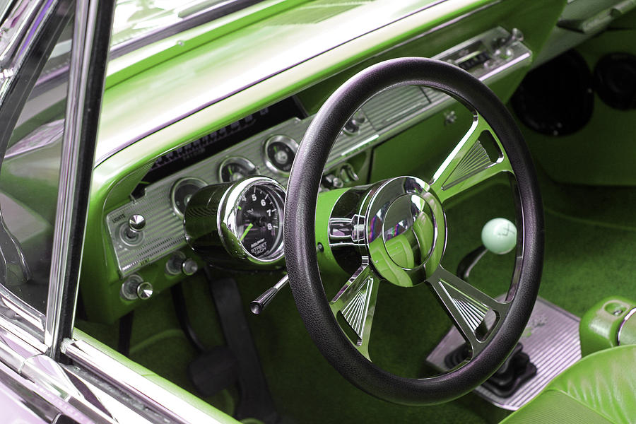 Car Photograph - Lime Chevy Impala  by Carolyn Stagger Cokley