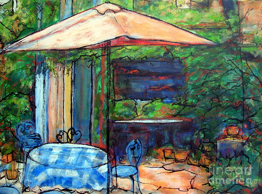 Limousin Courtyard Painting by Jackie Sherwood