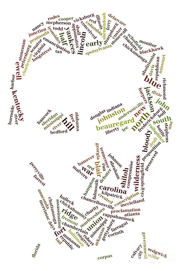 Lincoln as Word Cloud Photograph by David Bearden