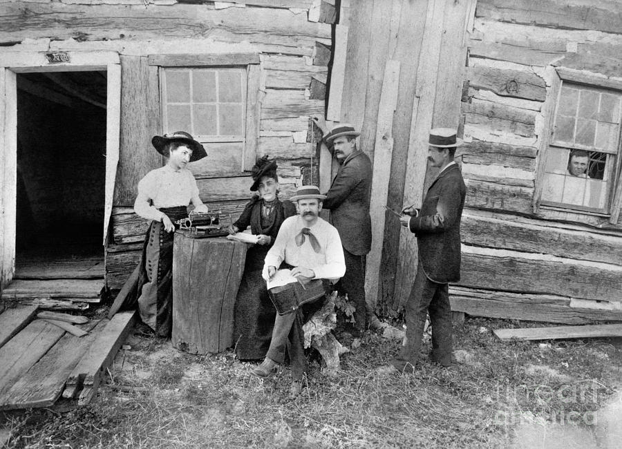 LINCOLN CABIN, c1891 Photograph by Granger