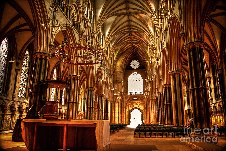 Lincoln Cathedral Altar And Nave Photograph by Yhun Suarez