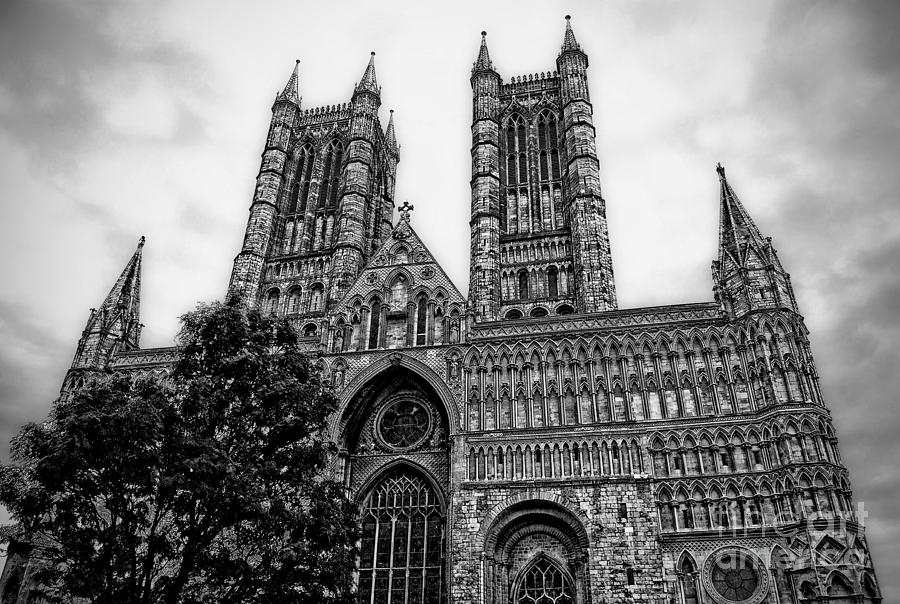 Architecture Photograph - Lincoln Cathedral Facade by Yhun Suarez