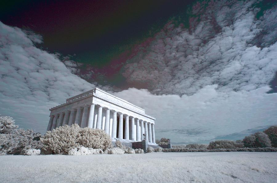 Infrared Photograph - Lincoln Temple by James Walsh