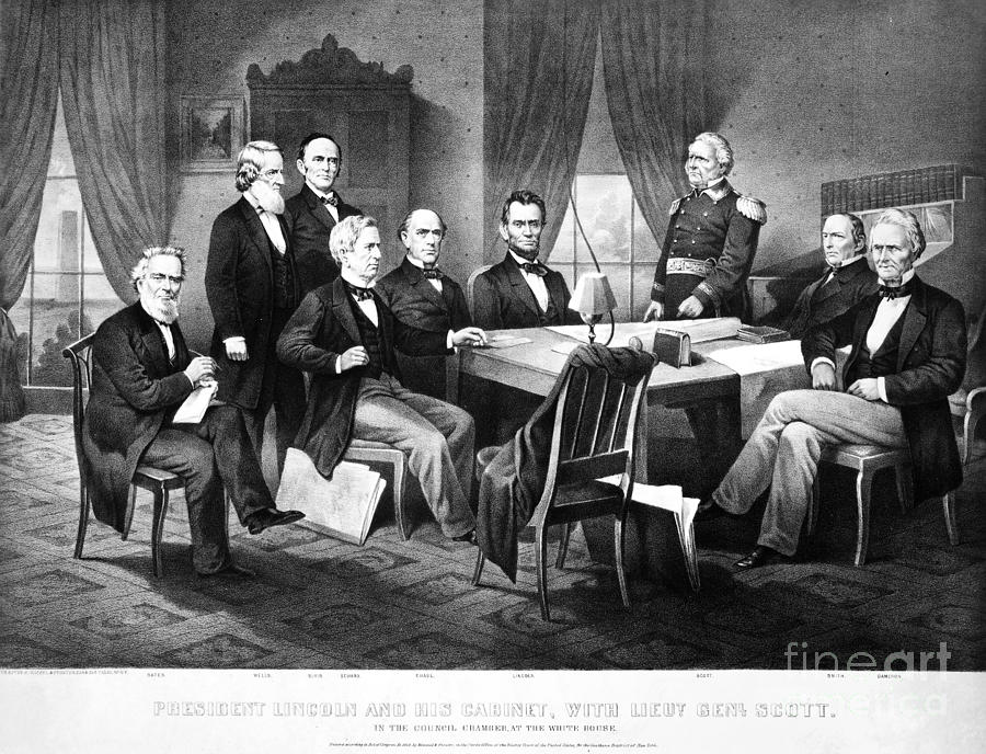 Lincoln With His Cabinet Photograph by Granger | Fine Art America