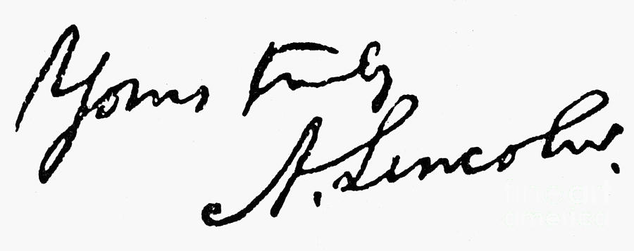 Lincolns Autograph Photograph by Granger - Pixels