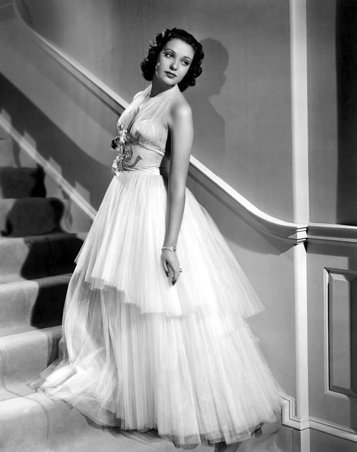 Linda Darnell In Dress By Royer Photograph by Everett