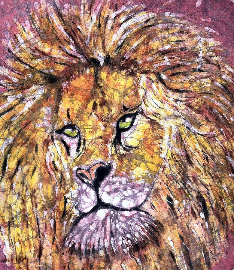 Jungle Painting - Lion1 by Jill Tsikerdanos