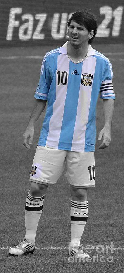 Lionel Andres Messi Black and White Photograph by Lee Dos Santos