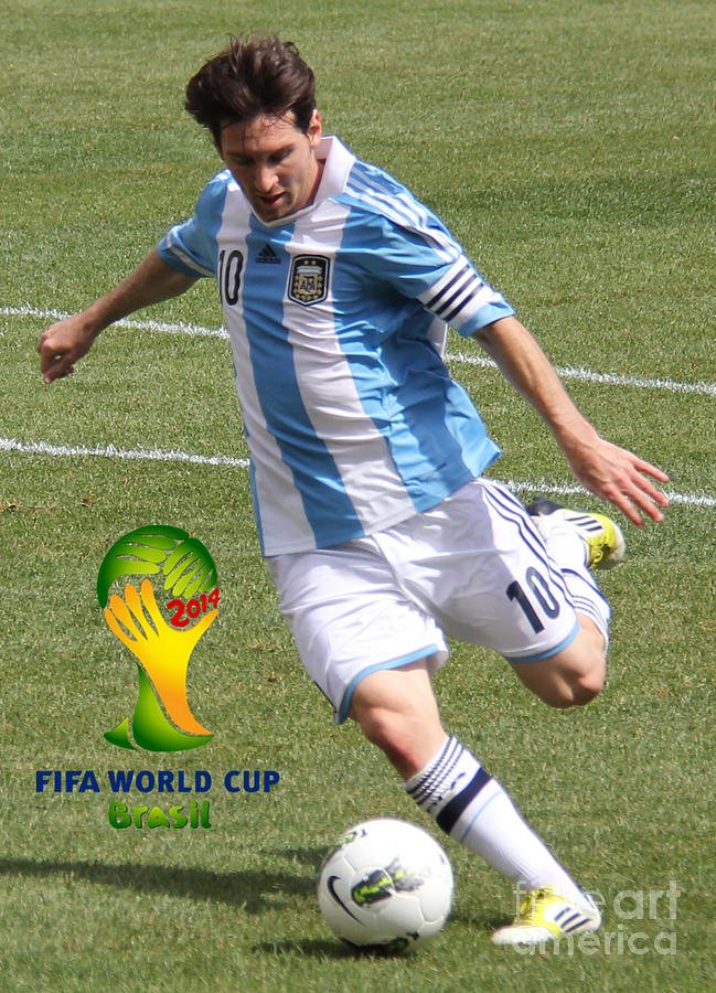 Lionel Messi Photograph - Lionel Messi Kicking V FIFA World Cup 2014 by Lee Dos Santos