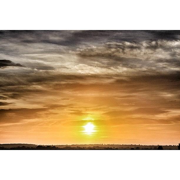 Nature Photograph - Liquid Sunrise #sky #sun #sspics by Chris Barber