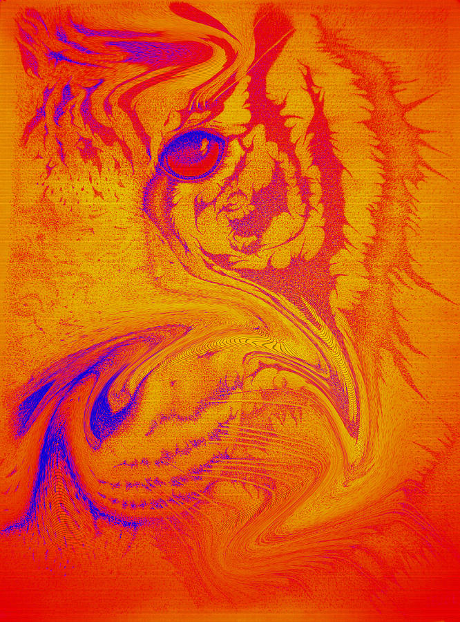 Liquid Tiger Digital Art by Mayhem Mediums