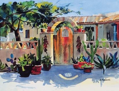 Lisa's Gate Painting by Diana Madaras - Fine Art America