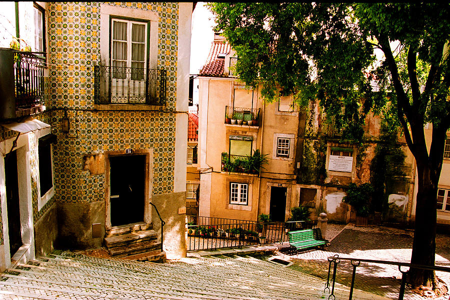 Lisbon Neighborhood Photograph by Claude Taylor