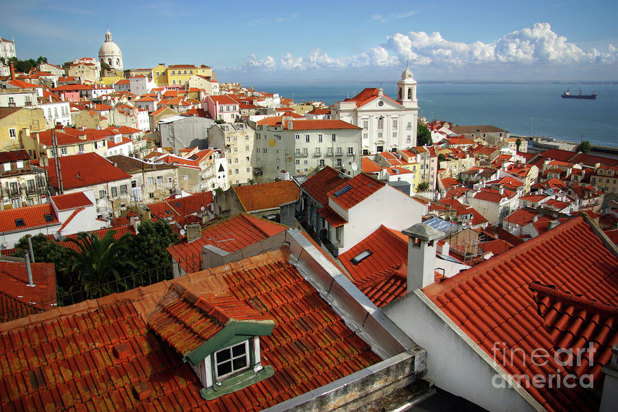 Architecture Photograph - Lisbon Rooftops by Carlos Caetano