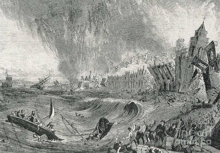Lisbon Tsunami, 1755 Photograph by Science Source