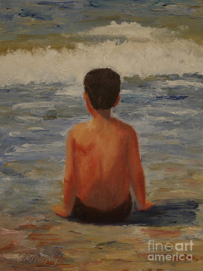 Child Painting - Listening to Mother Earth by Colleen Murphy Child Painting - Listening to Mother Earth by Colleen Murphy