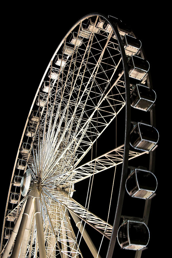 Lit Up Ferris Wheel Photograph by Cindy Haggerty