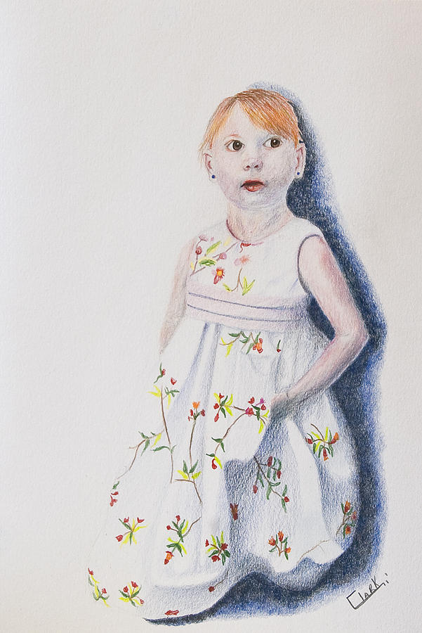 Little Angel Drawing by Wade Clark