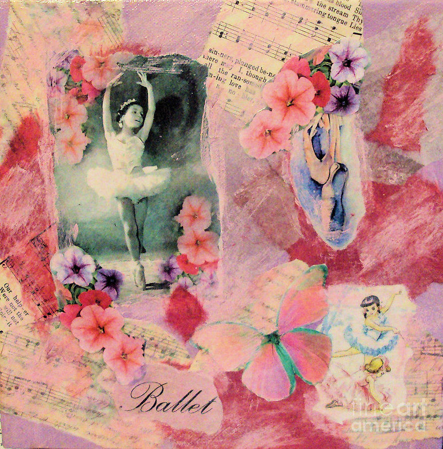 Little Ballerina Mixed Media by Ruby Cross