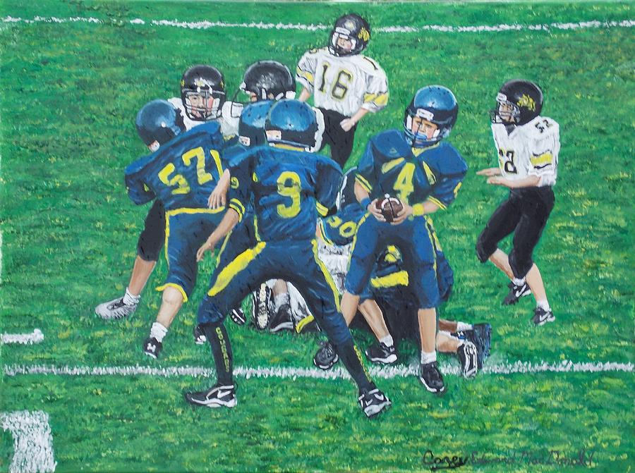 Sports Painting - Little big hitters  by Carey MacDonald