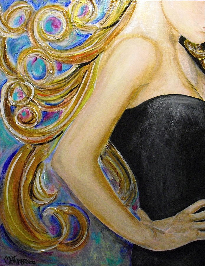 Little Black Dress Painting by Melissa Torres