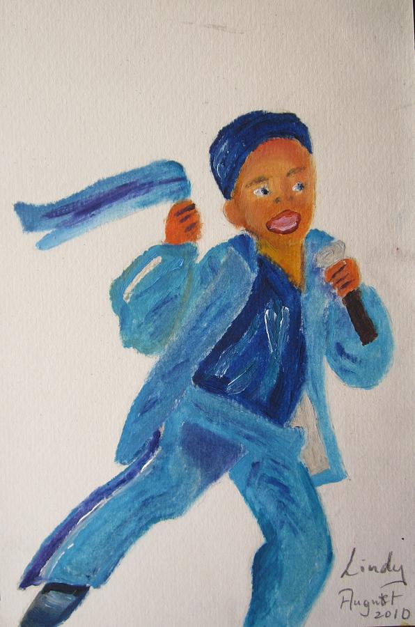 Little Blue Boy Painting by Jennylynd James