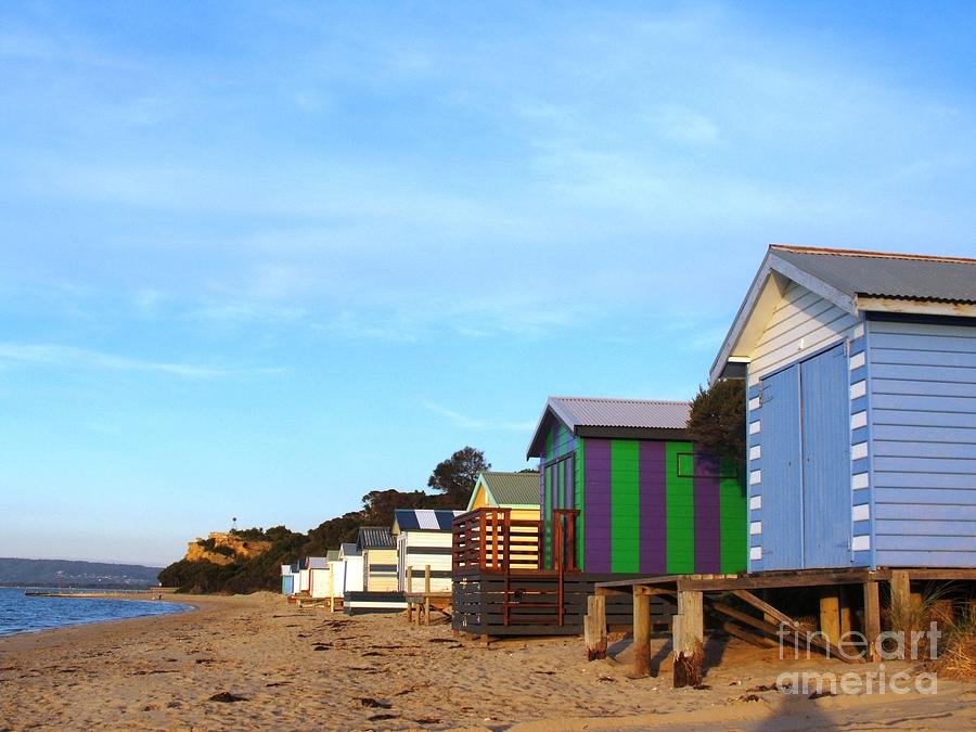 Little Boatsheds in a Row Photograph by Therese Alcorn