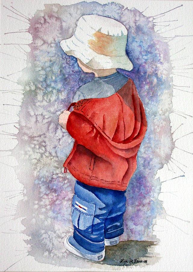 Little Boy Painting by Lyn DeLano