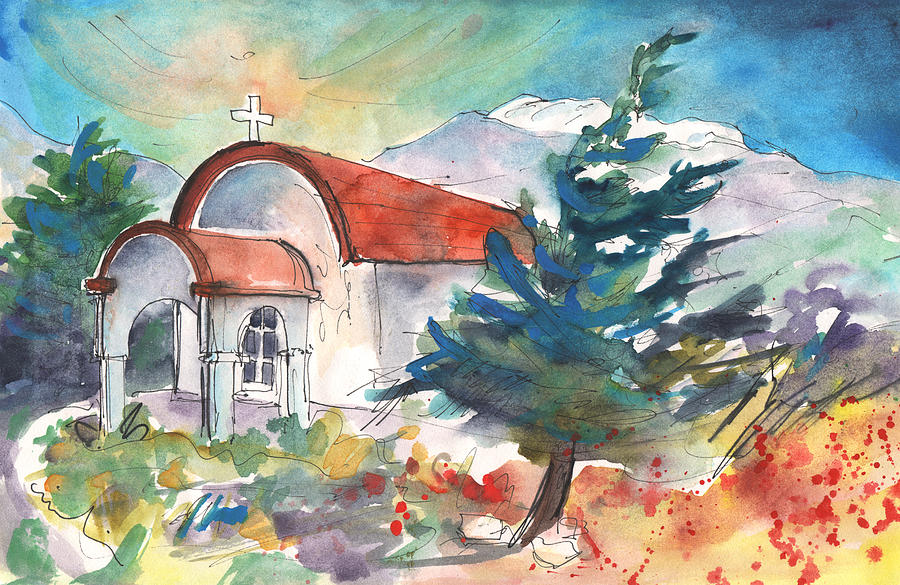 Little Church by Agia Galini Painting by Miki De Goodaboom