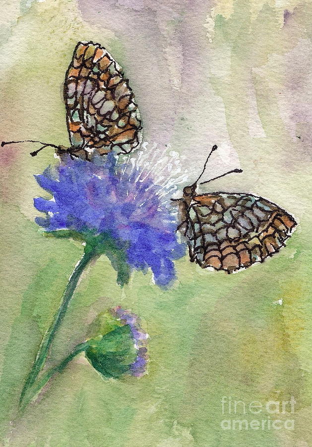 Butterfly Painting - Little Dainties by Suzanne Krueger