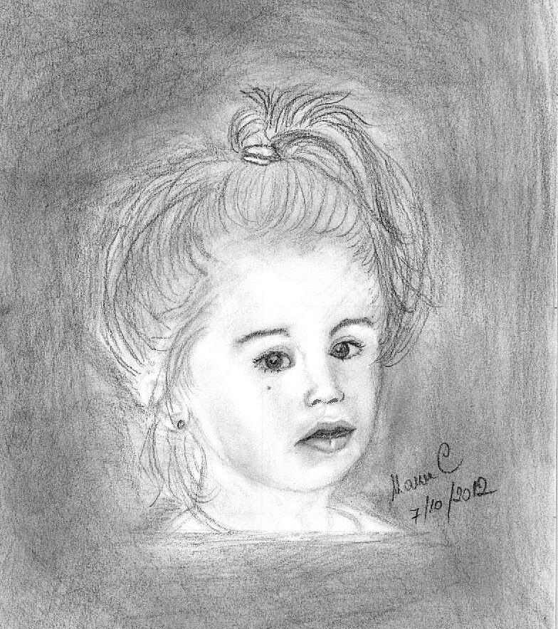 Little french girl Drawing by Manuela Constantin