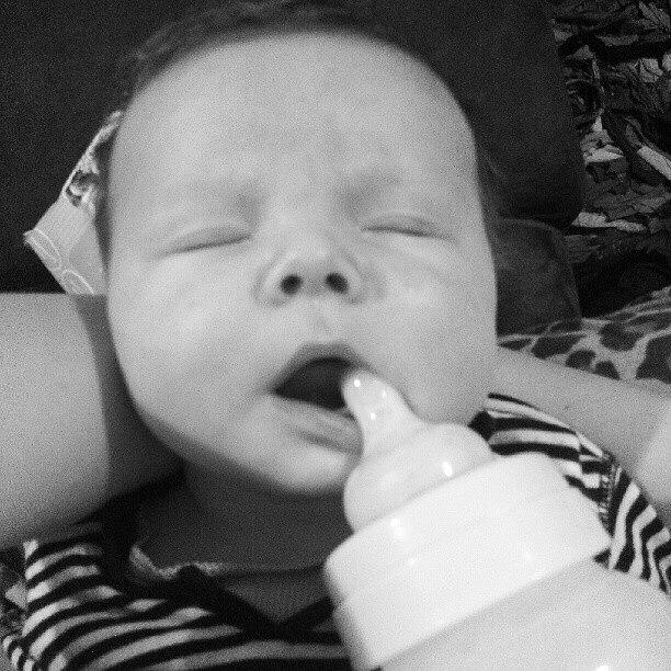 Little Guy Passed Out During His Bottle Photograph by Freedom Clarricoats