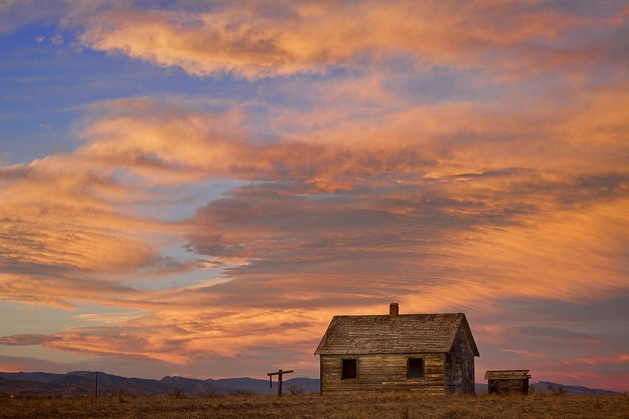 Sunset Photograph - Little House On The Colorado Prairie by James BO Insogna
